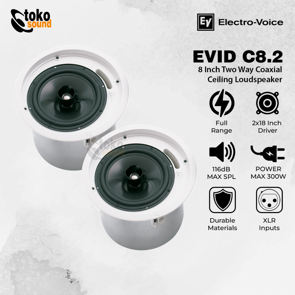 Electro-Voice EVID C8.2 - 8 Inch Two Way Coaxial Ceiling LoudSpeaker