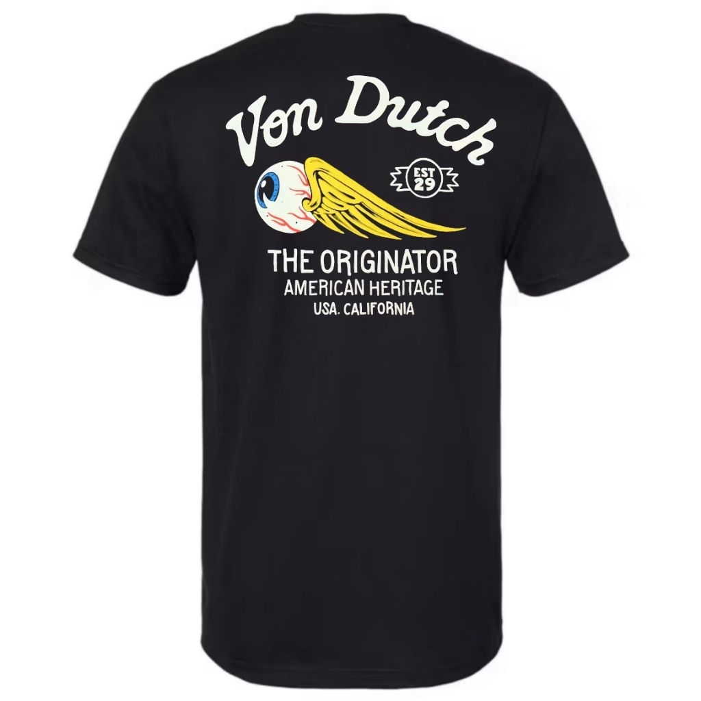 TAMASSAKA - [A0-06] Kaos Von Dutch , Baju Von Dutch American Heritage Dewasa Unisex