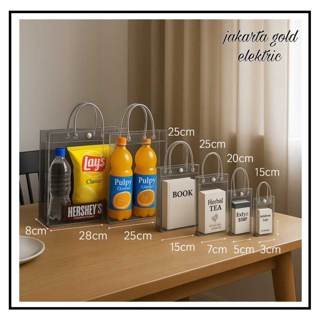 

Tas Transparan PVC Premium | Tote Bag Elegan Waterproof untuk Hadiah, Event, & Belanja pelastik plastik tas souvenir ulang tahun kado tas bening