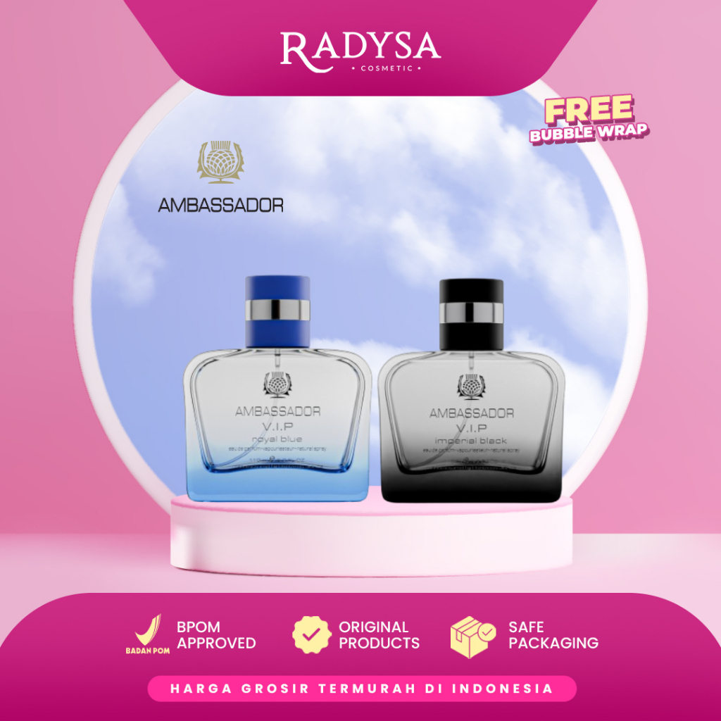 Ambassador Eau De Parfume VIP Imperial Black - Royal Blue  - 110ml
