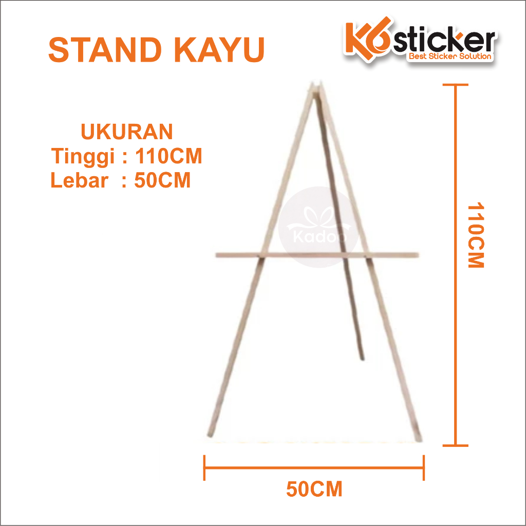 

standing foto wedding/prewedding/stand tripod kayu/wooden easel/tripod kayu 110cmx50cm.