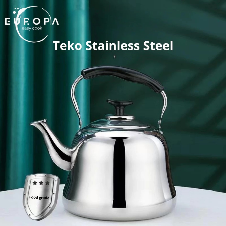 CERET AIR JADUL BUNYI PLUS SARINGAN / TEKO SIUL STAINLESS TEBAL EUROPA 1 LITER PLUS SARINGAN /