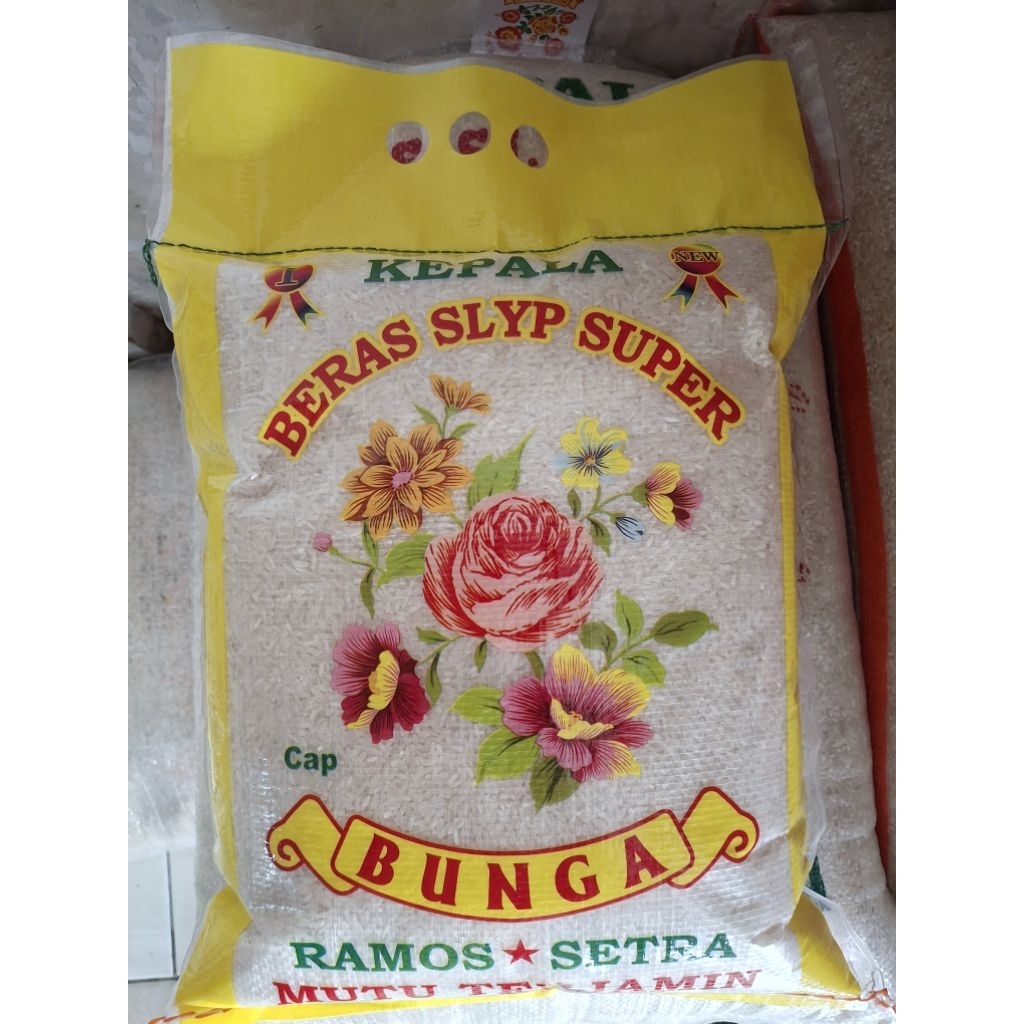 

Beras Kepala Cap Bunga Ramos Setra 5kg Pulen