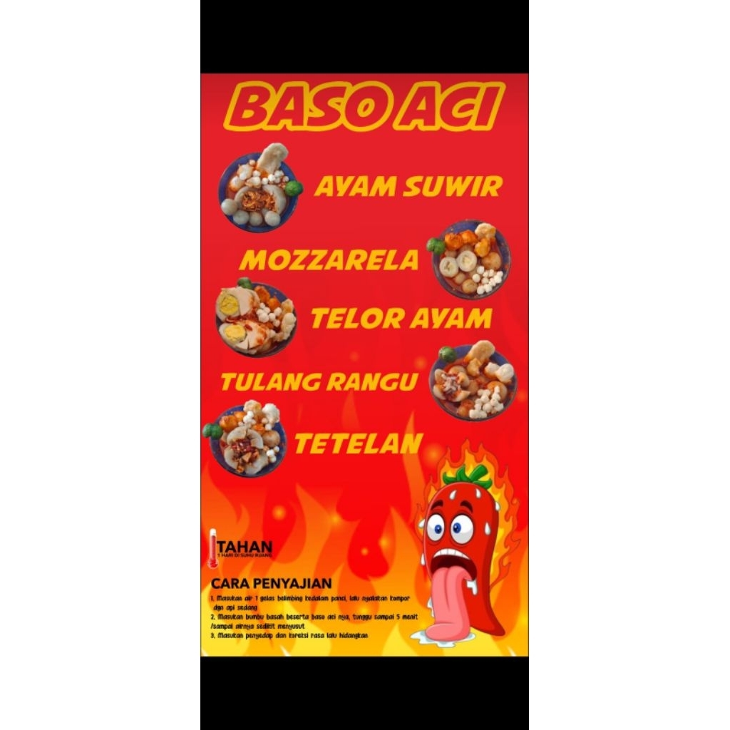 

Fresh Home made Baso Aci varian ayam suwir,mozarella,tulang rangu,tetelan,telor ayam