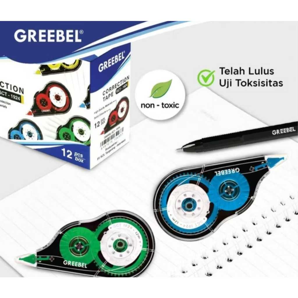

GREEBEL Correction Tape 1924 12 meter tip ex kertas greebel