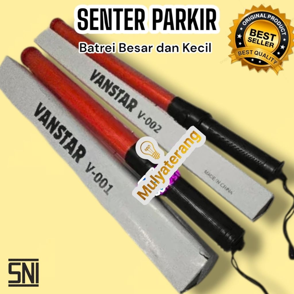 Senter Parkir Panjang 54cm Senter Polisi Senter Lampu Tanda Jalan Batrei Besar dan Batrei Tanggung V