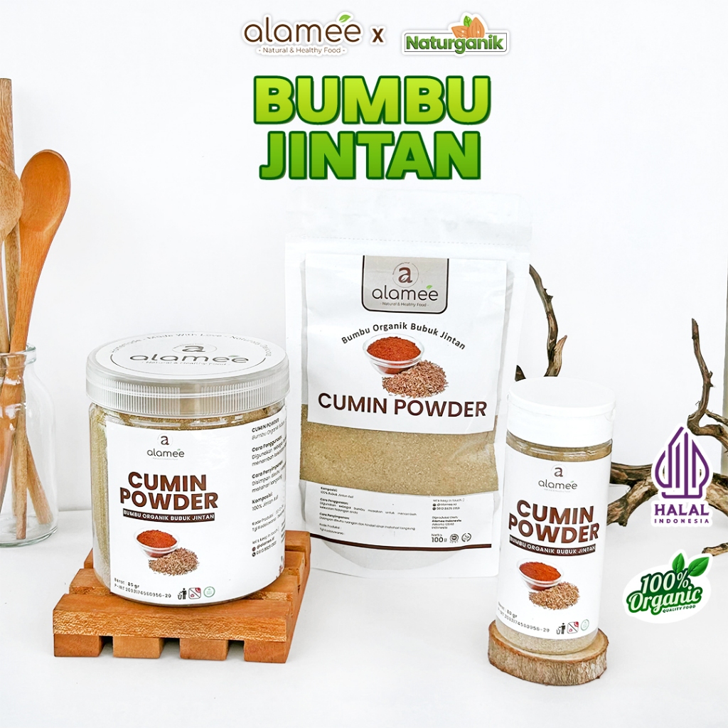 

ALAMEE Bumbu Dapur Jintan Bubuk Cumin Powder Bumbu Dapur Instan Jinten Caraway Seasoning Naturganik