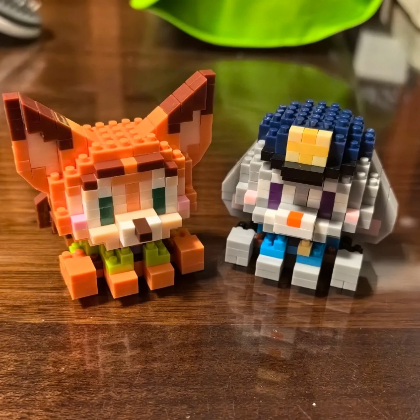 Nano Block Edisi Zootopia - Zootopia Merchandise Merchandize / Nick Judy Sloth Mini Block Mainan Edu