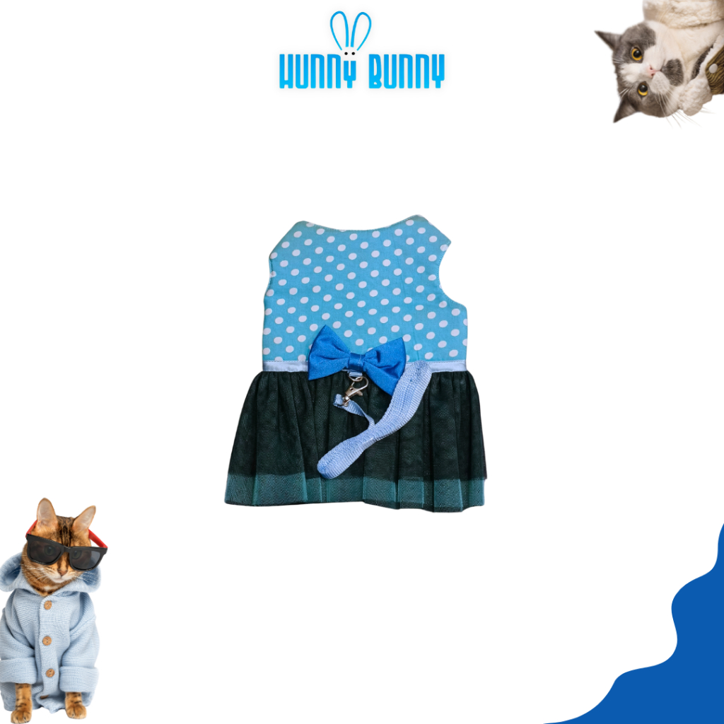 Baju pesta kucing lucu untuk kucing betina