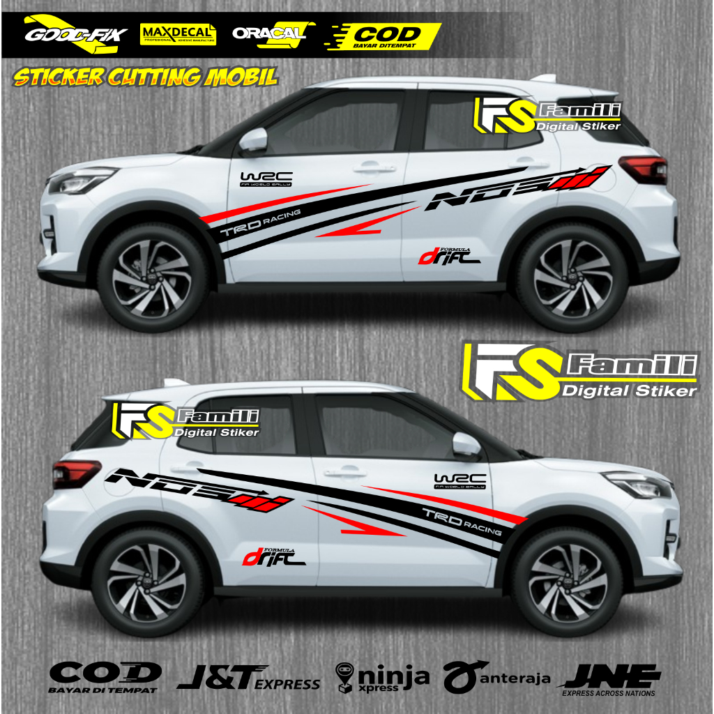 sticker toyota raize stiker mobil raize sticker cutting toyota