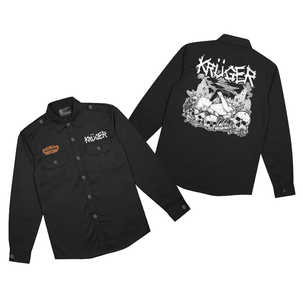 Devvogue Workshirt Pria Kruger Pdh Lengan Panjang Bahan American Drill