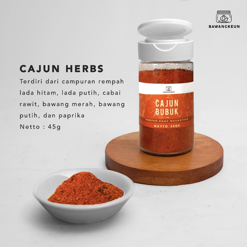 

Cajun Herbs Bubuk Seasoning 45gr BAWANGKEUN BUMBU Rempah Bubuk Bumbu Masak