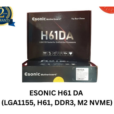 MOTHERBOARD H61 | MOTHERBOARD ESONIC H61 DA (LGA1155, H61, DDR3, M2 NVME) TERMURAH