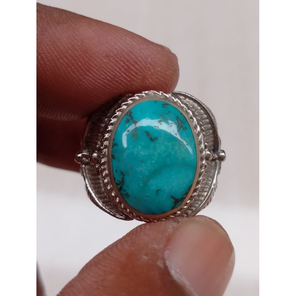 Batu Akik Pirus Hubei Biru Lawasan