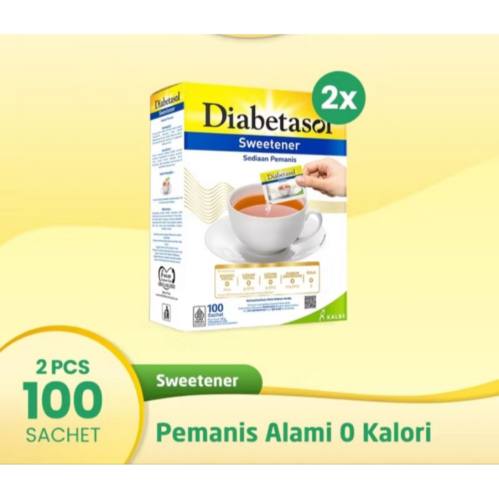 

Diabetasol sweetener 100 sachet ( 2 box )