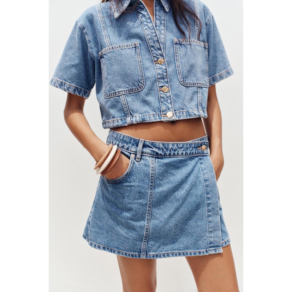 ZARA ROK CELANA MENYILANG DENIM Z1975