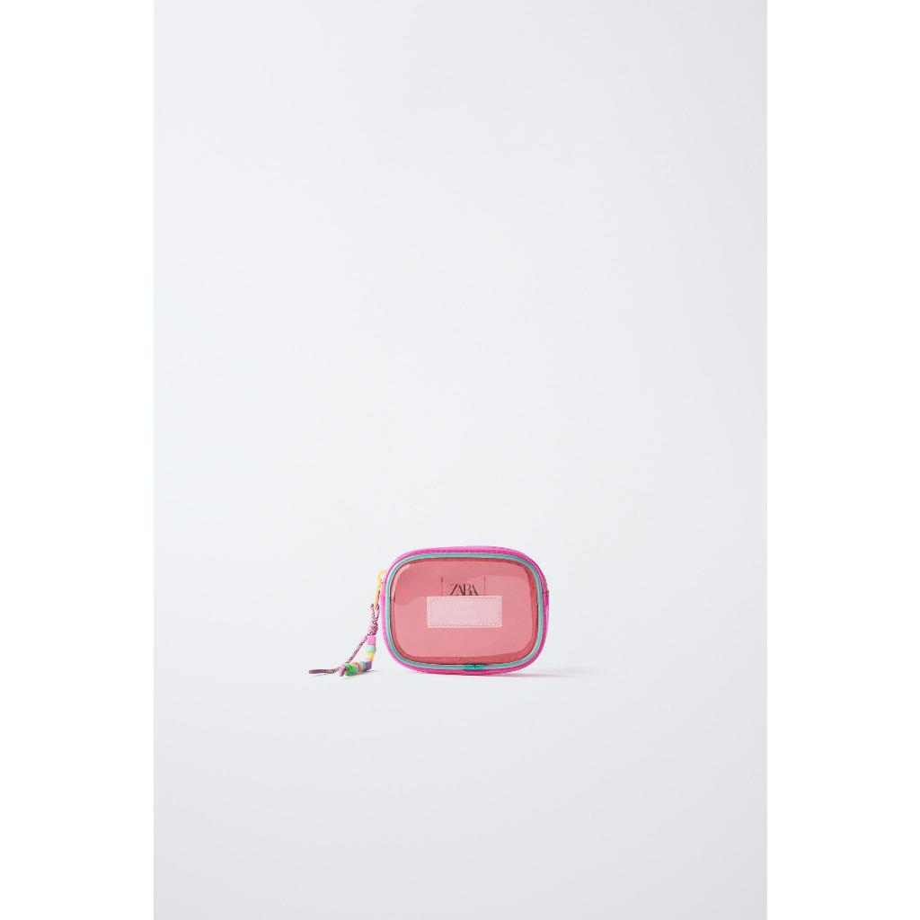 ZARA DOMPET KOIN VINIL Dompet lipat selesaian vinil