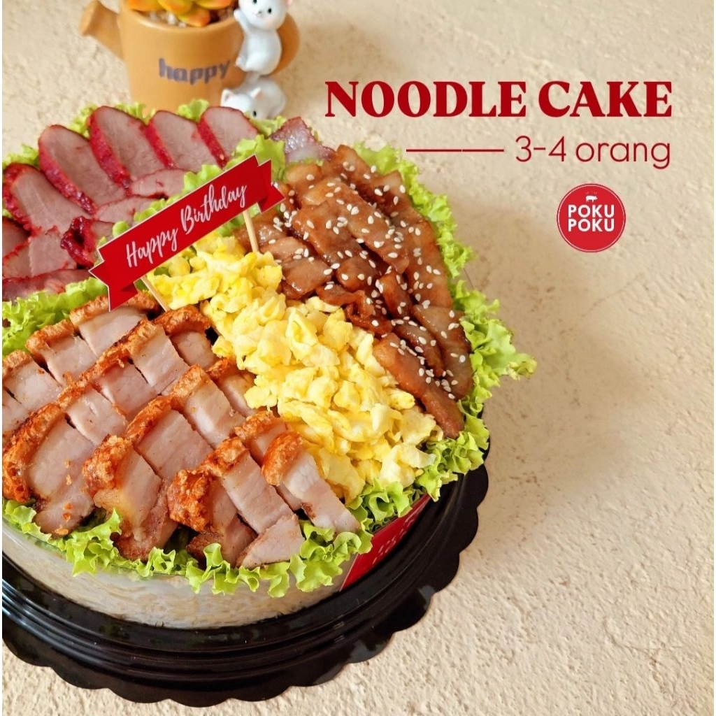 

NOODLE CAKE PORK 3-4 orang by POKU POKU - Birthday Anniversary Food Hampers Hamper Hadiah Gift Tart