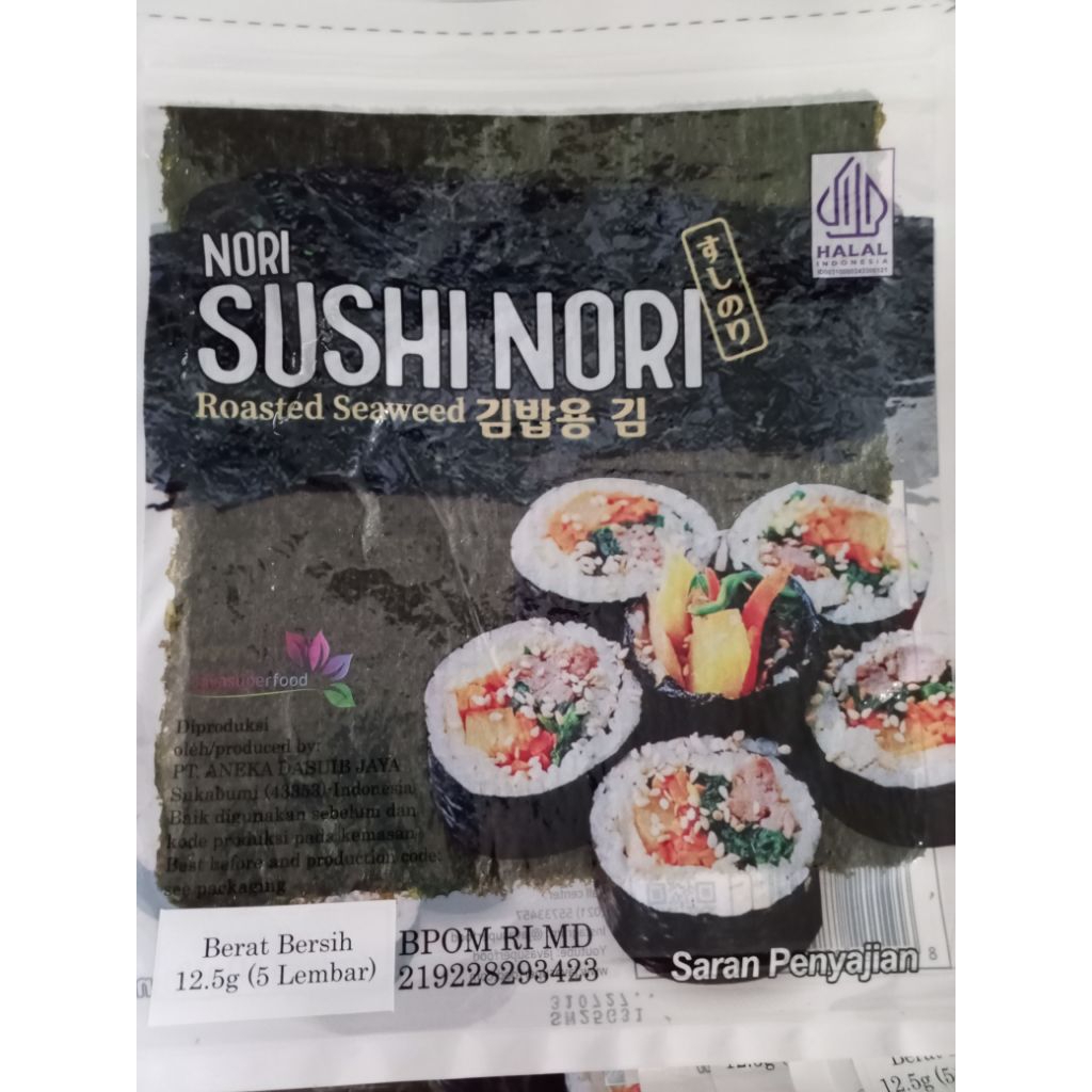

Sushi Nori isi 5 rumput laut lembaran roasted seaweed