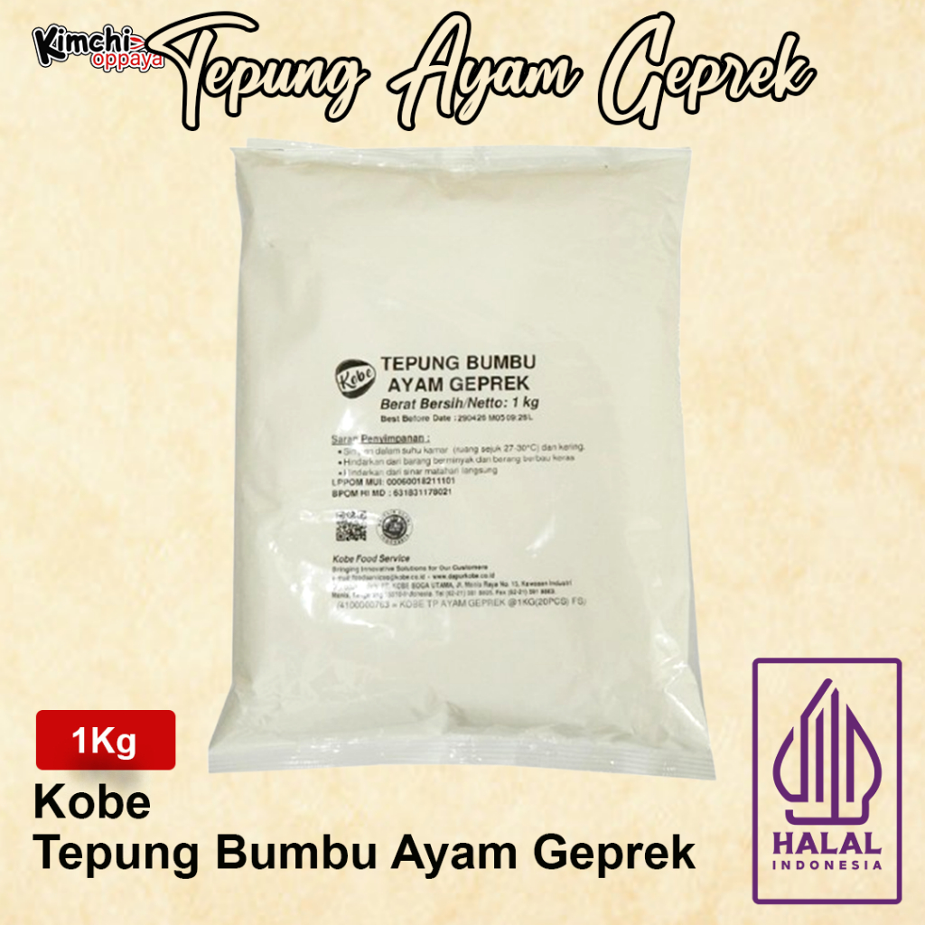 

KOBE Tepung Bumbu Ayam Geprek 1kg Halal
