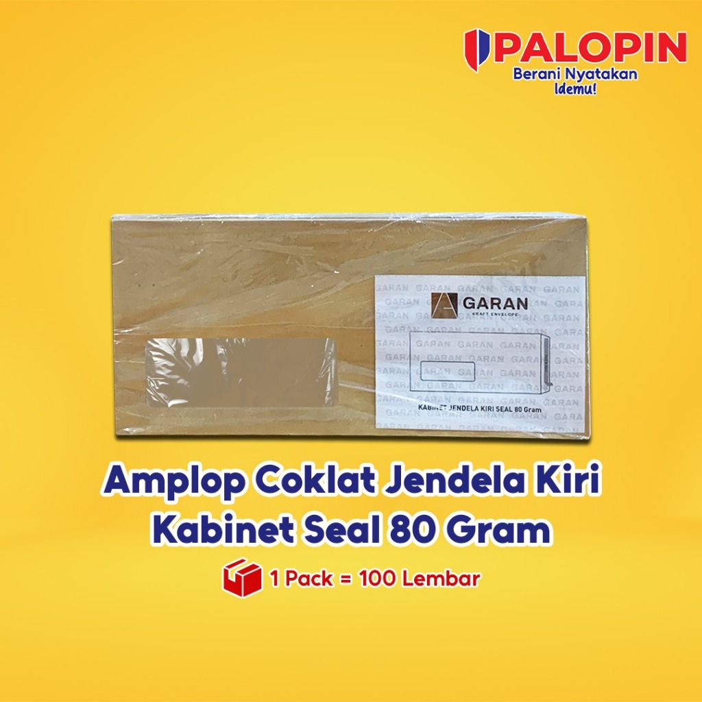 

Amplop Cokelat - Garan Kabinet Jendela Kiri Seal 80 Gsm (isi 100 pcs)