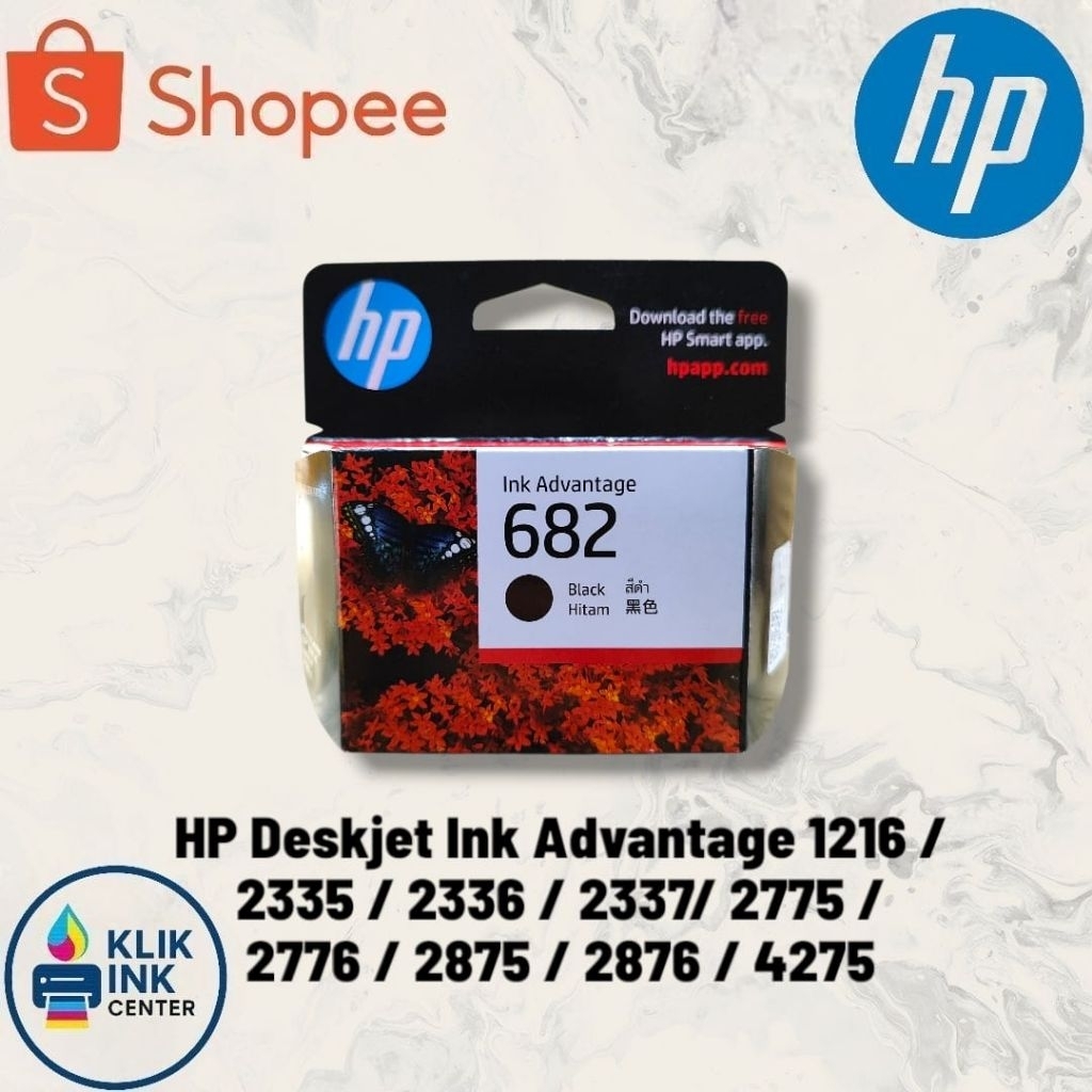 Tinta Hp 682 / Tinta Cartridge Hp 682 Black Original