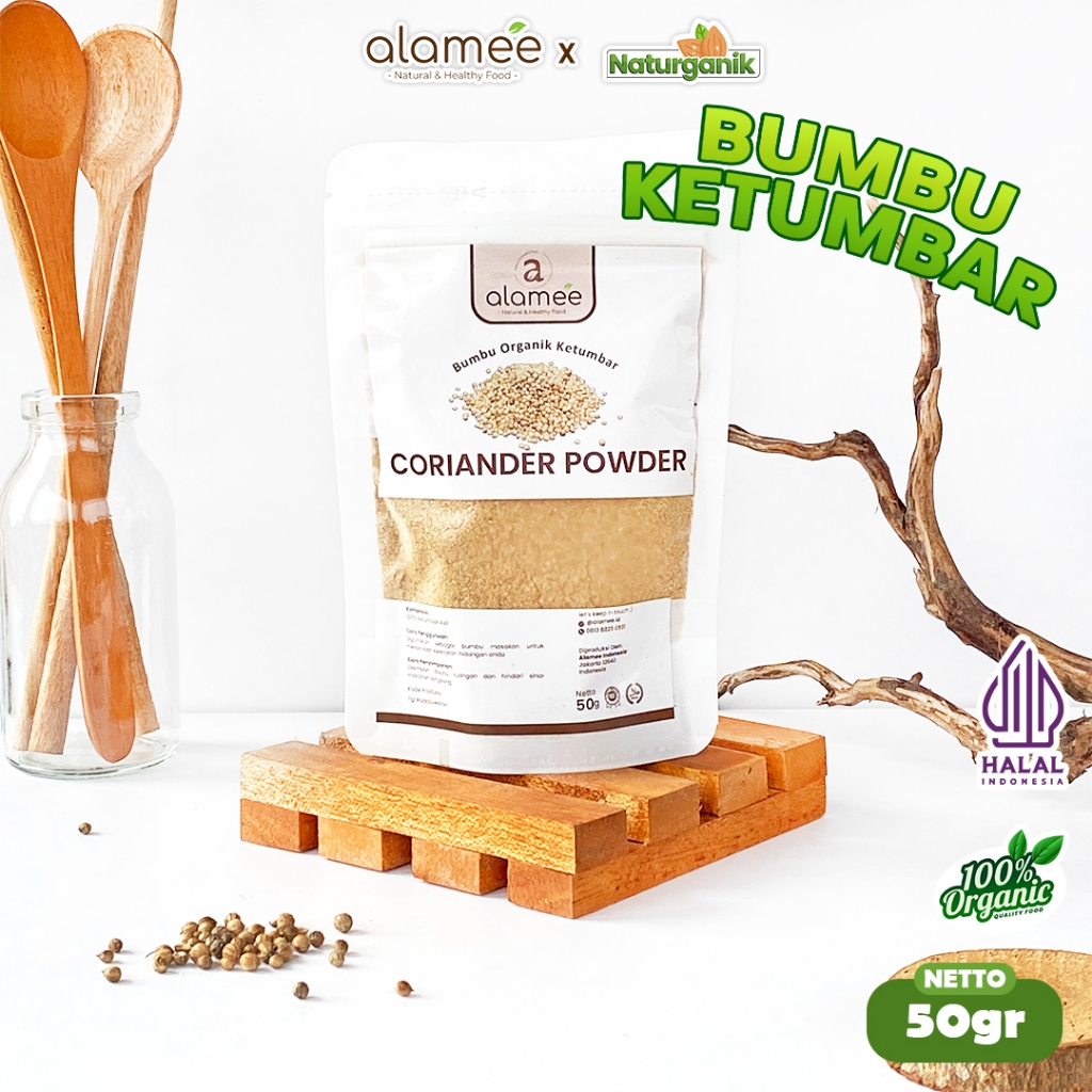 

ALAMEE Bubuk Ketumbar Organik Bumbu Dapur Instan Coriander Powder Murni Seasoning 50 Gram Naturganik
