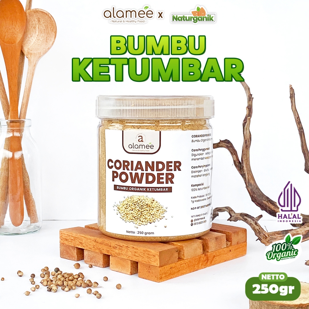 

ALAMEE Ketumbar Bubuk Bumbu Dapur Organik Instan Coriander Powder Murni Asli Seasoning Naturganik