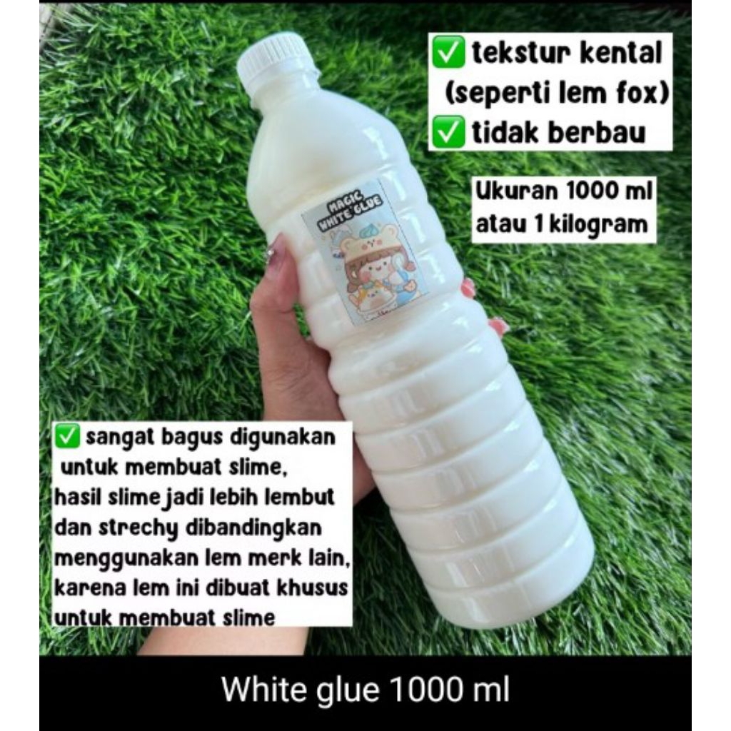 

glue white for slime jumbo ukuran 1liter