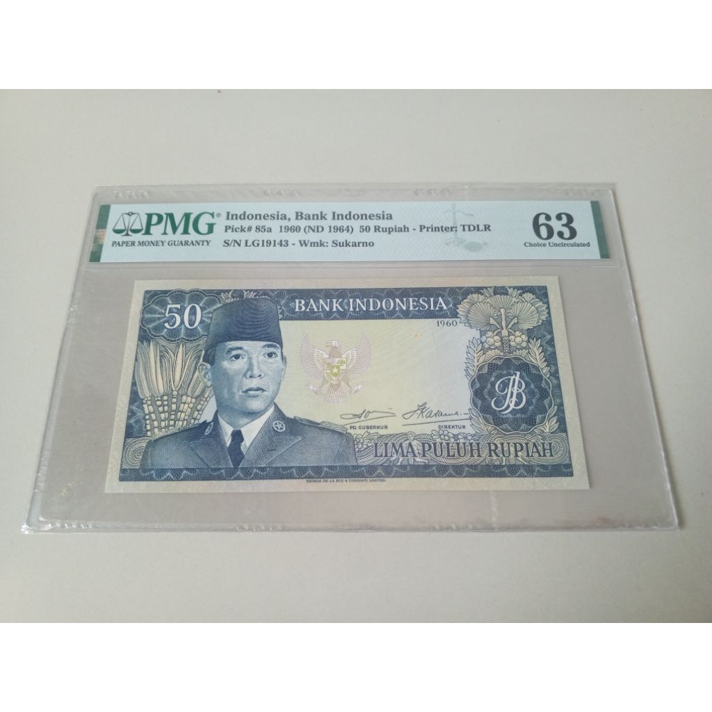 PMG 63 50 Rupiah Soekarno thn 1960