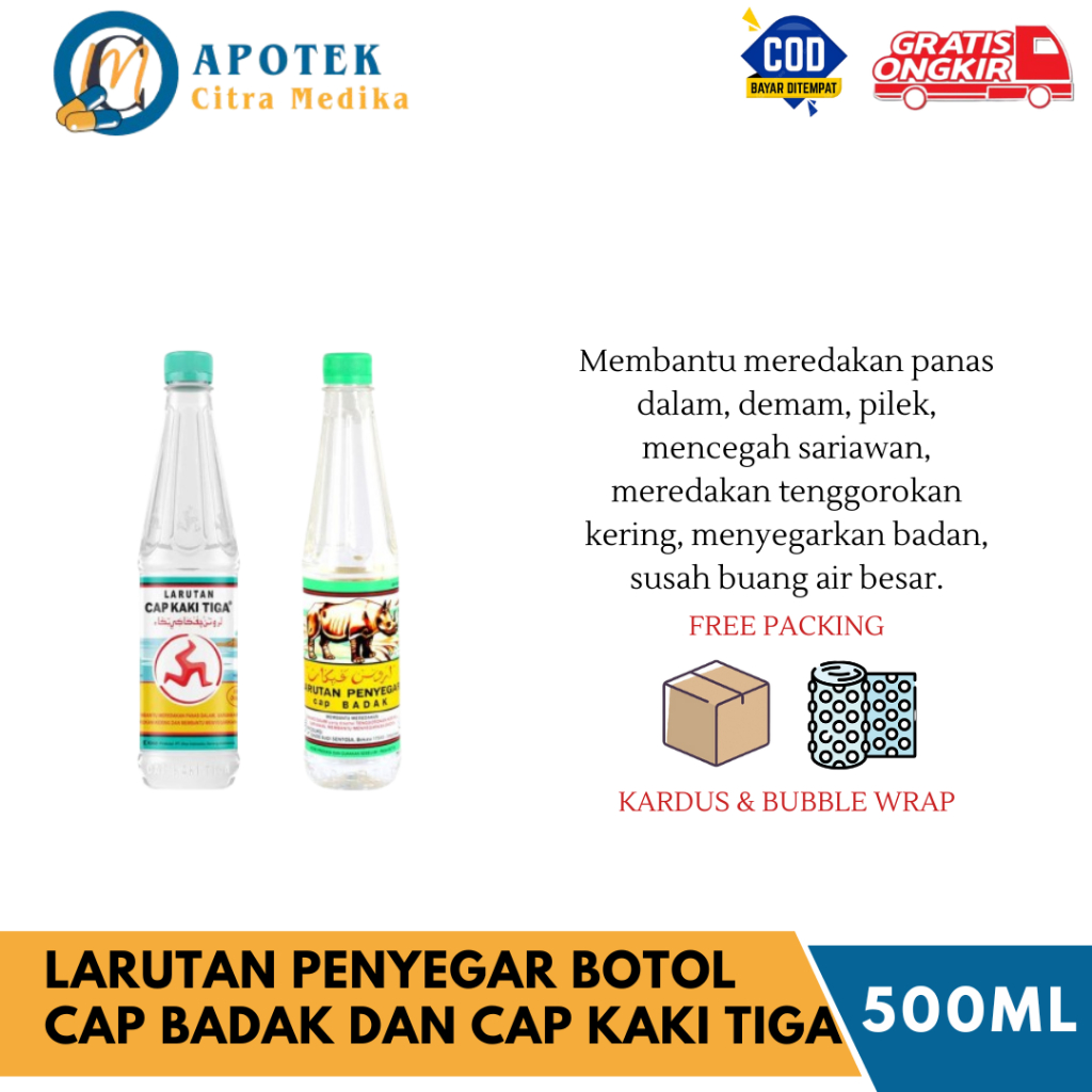 

Larutan Penyegar Cap Badak dan Kaki 3 - Meredakan Panas Dalam, Pilek dan Sariawan