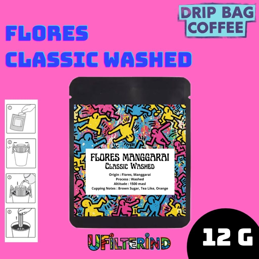 

Dripbag Coffee Sachet Arabica Flores Manggarai Classic Washed - 12g