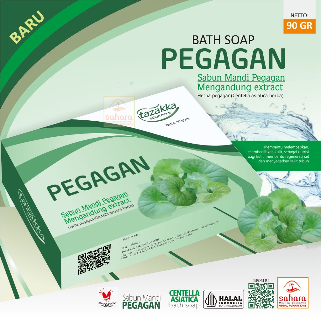 Sabun Pegagan Centella Asiatica Menghilangkan Stretch Mark Soap Bar Pelembab Kulit Kering Sabun