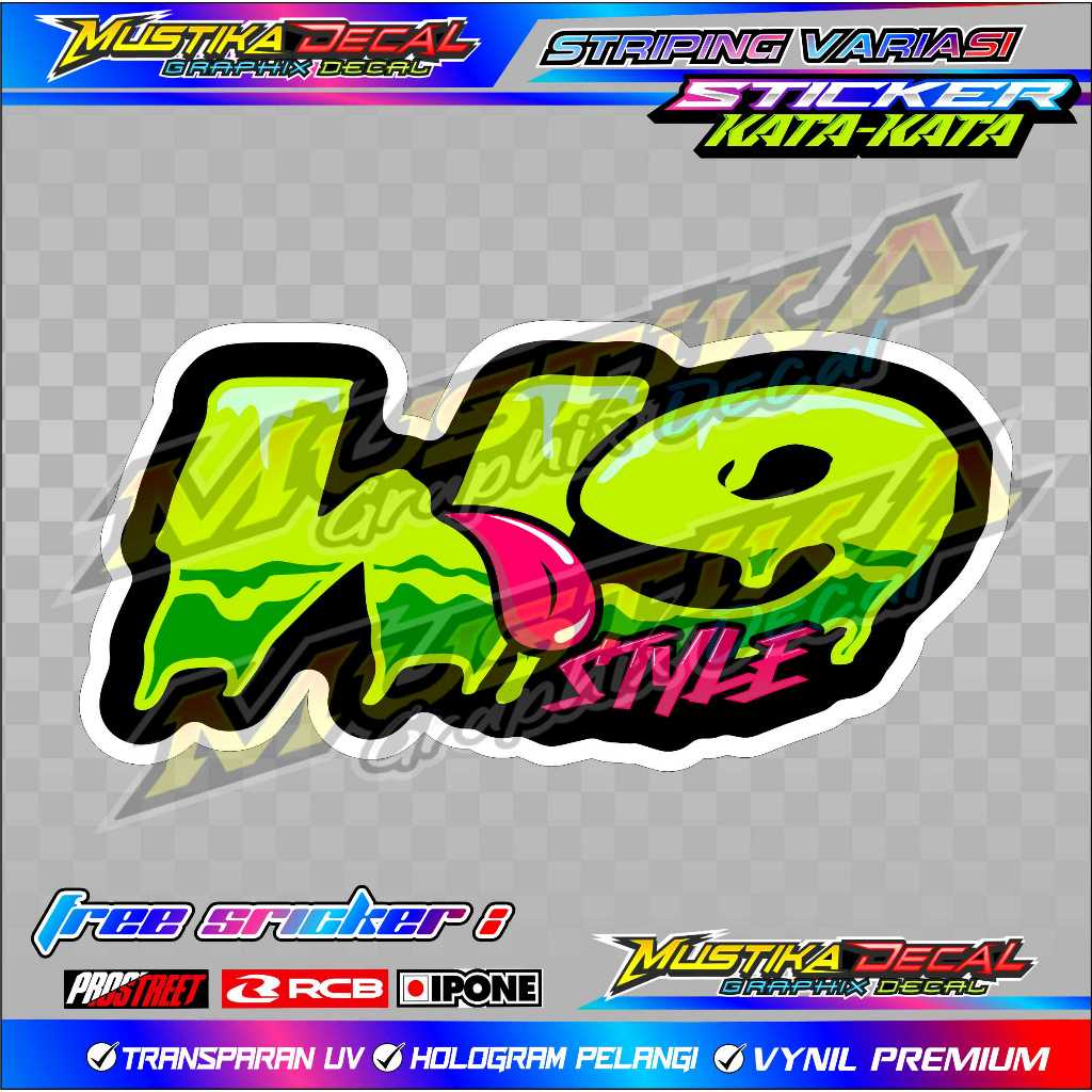 

STICKER KATA KATA "W9 STYLE MELTING" LAMINASI GLOSSY / STICKER KATA KATA TERBARU / STICKER HELM / STICKER PACK MOTOR