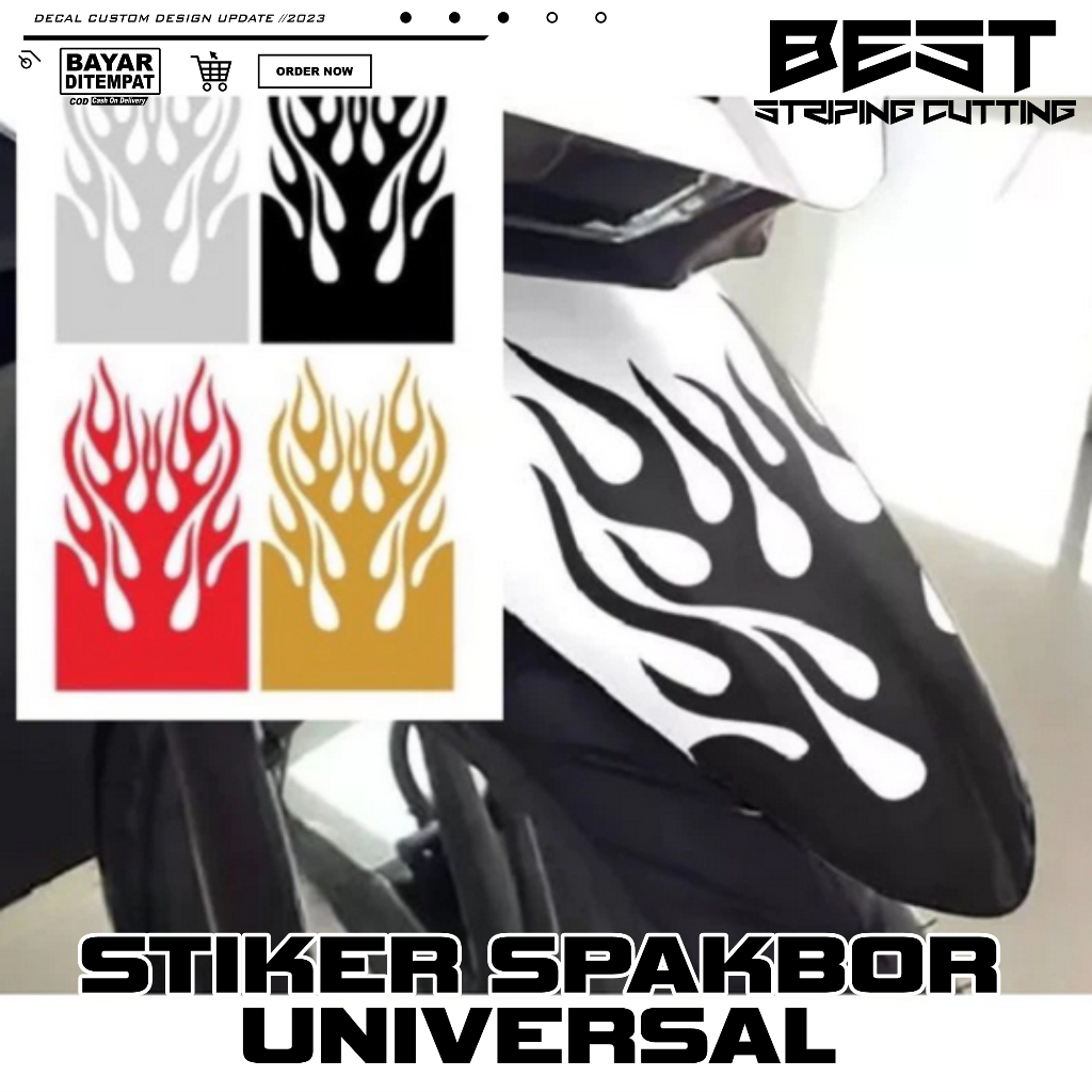 STIKER SPAKBOR DEPAN API - STIKER API SLEBOR DEPAN UNIVERSAL KODE 76C