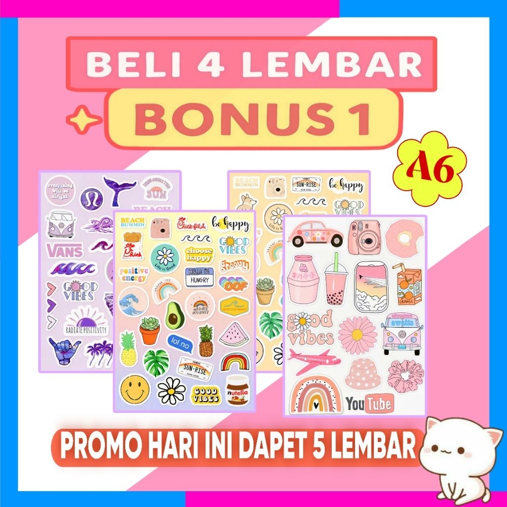 

stiker aesthetic / stiker tumblr / stiker hp laptop ukuran A6