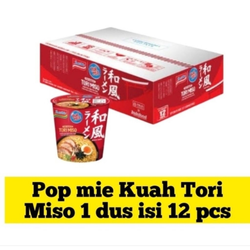 

Pop Mie Mi Instant Cup Tori Miso Ramen 1 Karton 12 Pcs