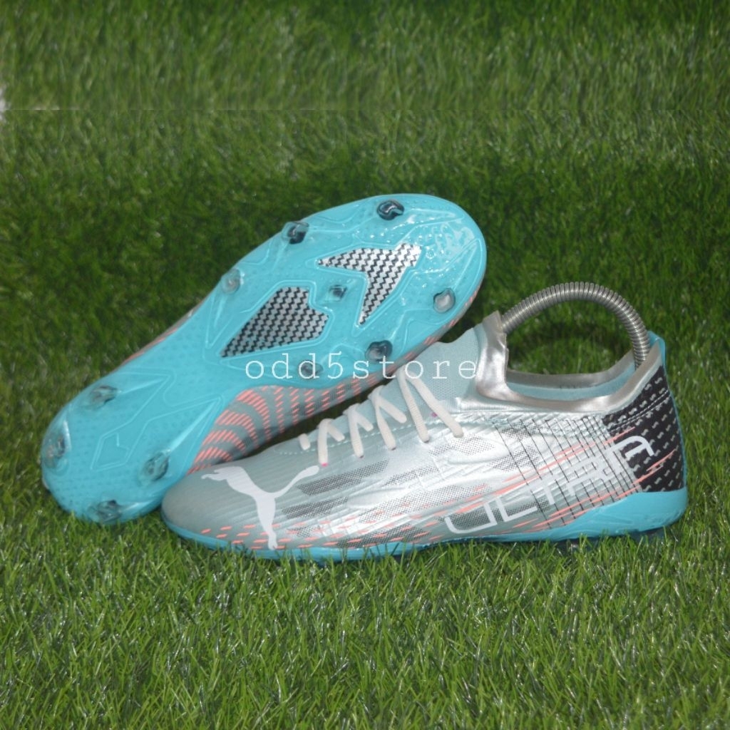sepatu bola putih pink semi boot bertali dewasa
