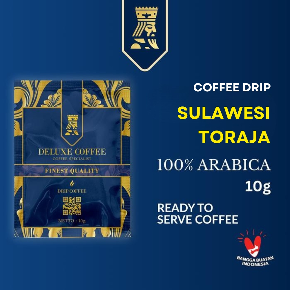 

DELUXE COFFEE - Kopi Drip Bag Arabika - Sulawesi Toraja 10gr