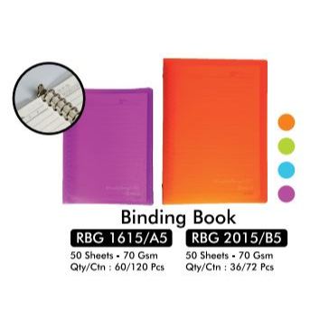 

V-TEC NOTEBOOK TYPE RBG MIX WARNA 50 SHEETS 70GM UKURAN A5, B5