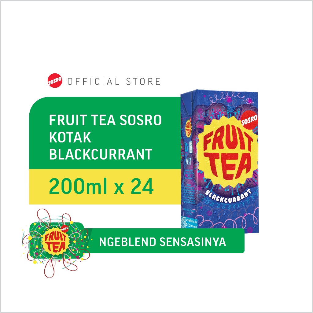 

Fruit Tea Sosro Kotak Blackcurrant 200 ml x 24 pcs
