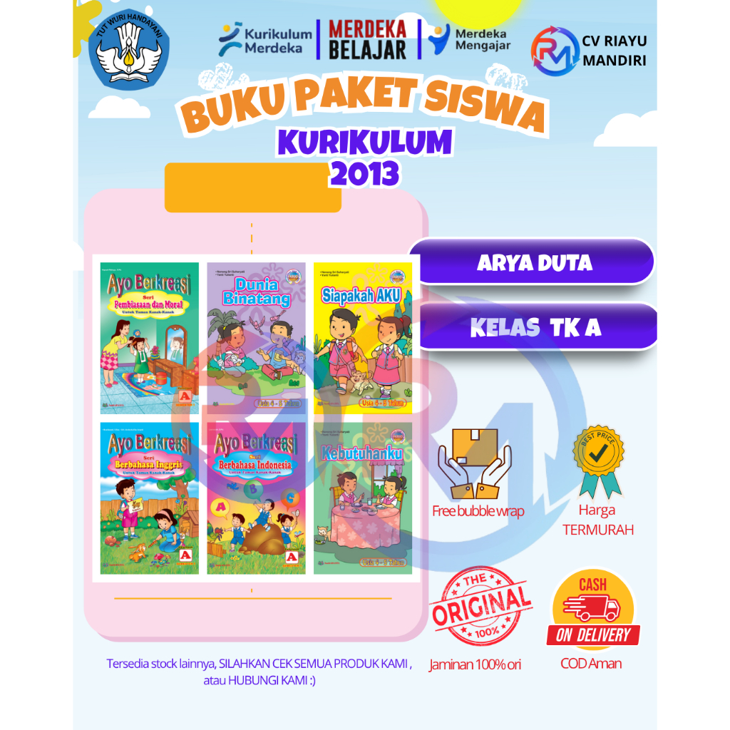 Buku Paket K13 TK A  Arya Duta