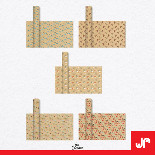 

INA CREATIVE KERTAS KADO KRAFT MOTIF ANAK LUCU / KERTAS KADO 5PCS BAHAN KRAFT TEBAL/ KERTAS KADO ANAK