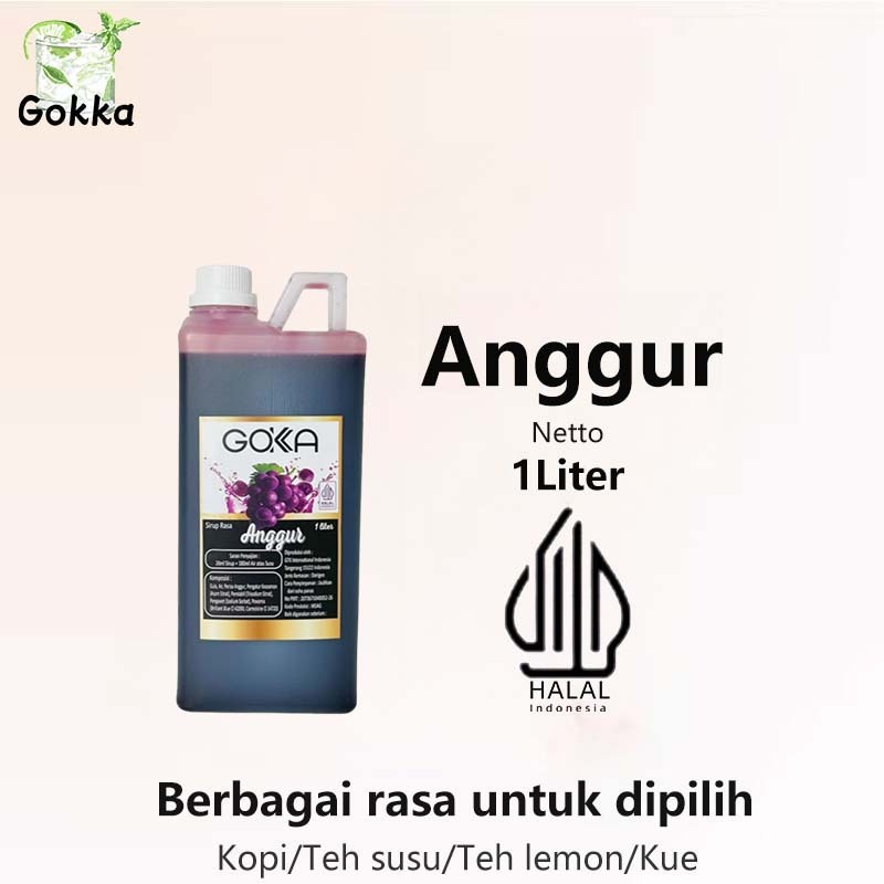 

Gokka Anggur Syarup 1l - Sirup Mint Gokka - Halal