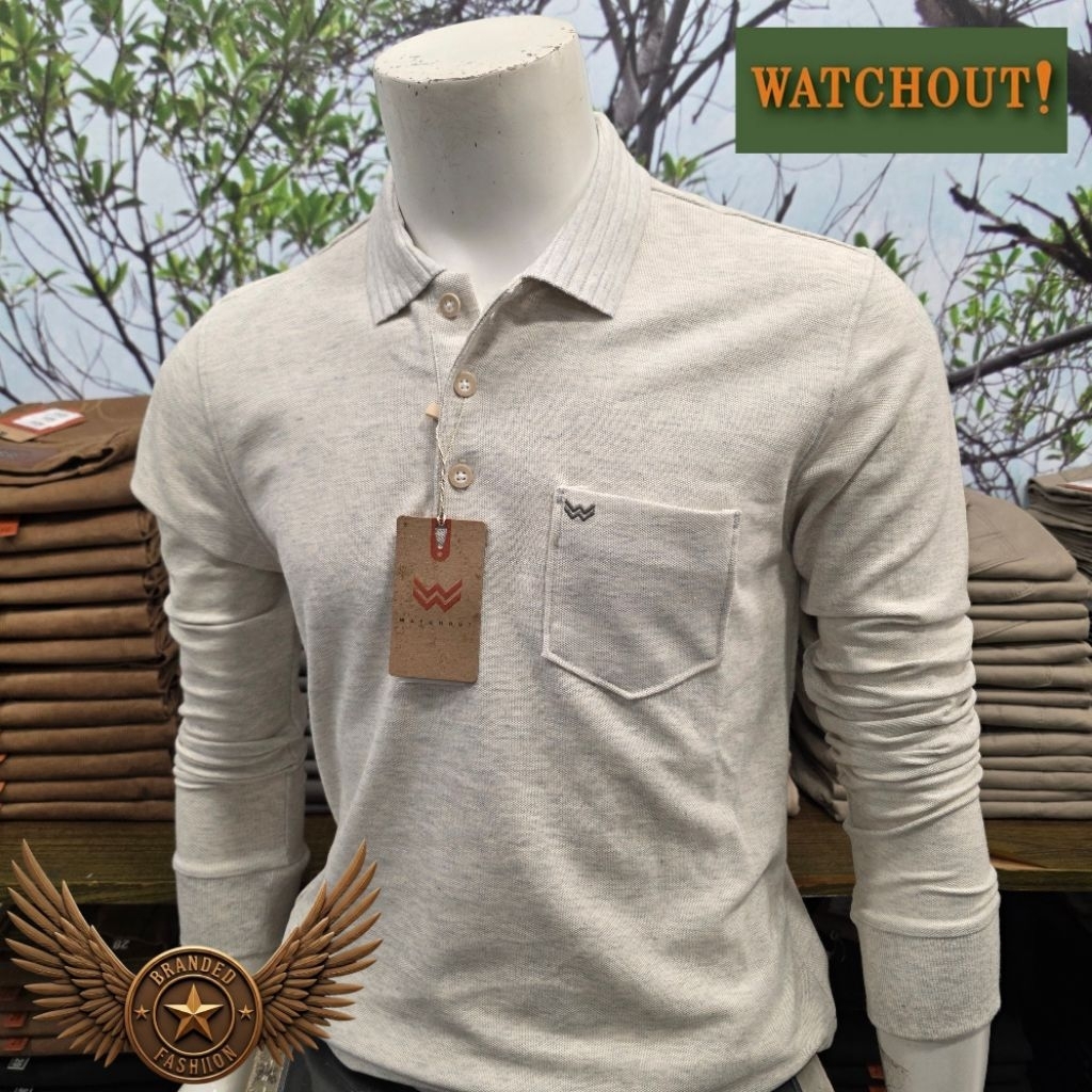 WATCHOUT CASUAL KAOS WANGKI LENGAN PANJANG WK300220005 CREAM