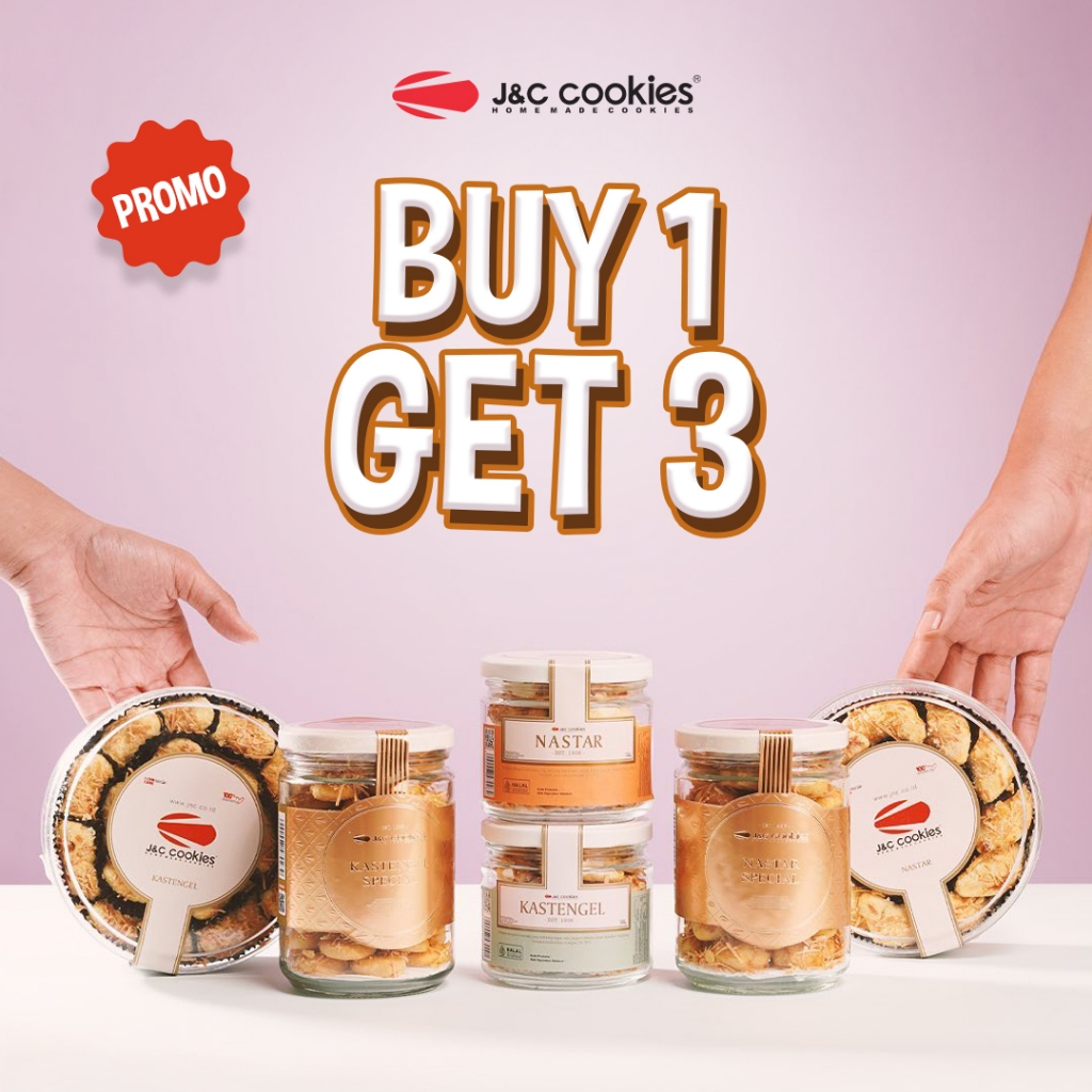 (PROMO BELI 1 DAPAT 3) JNC Cookies Kue Kering Premium - Kue J&C Cookies