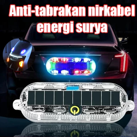 Lampu Kedip Solar Powered LED Lampu Pesawat Motor Mobil Truk RGB 3 Mode Lampu peringatan COD