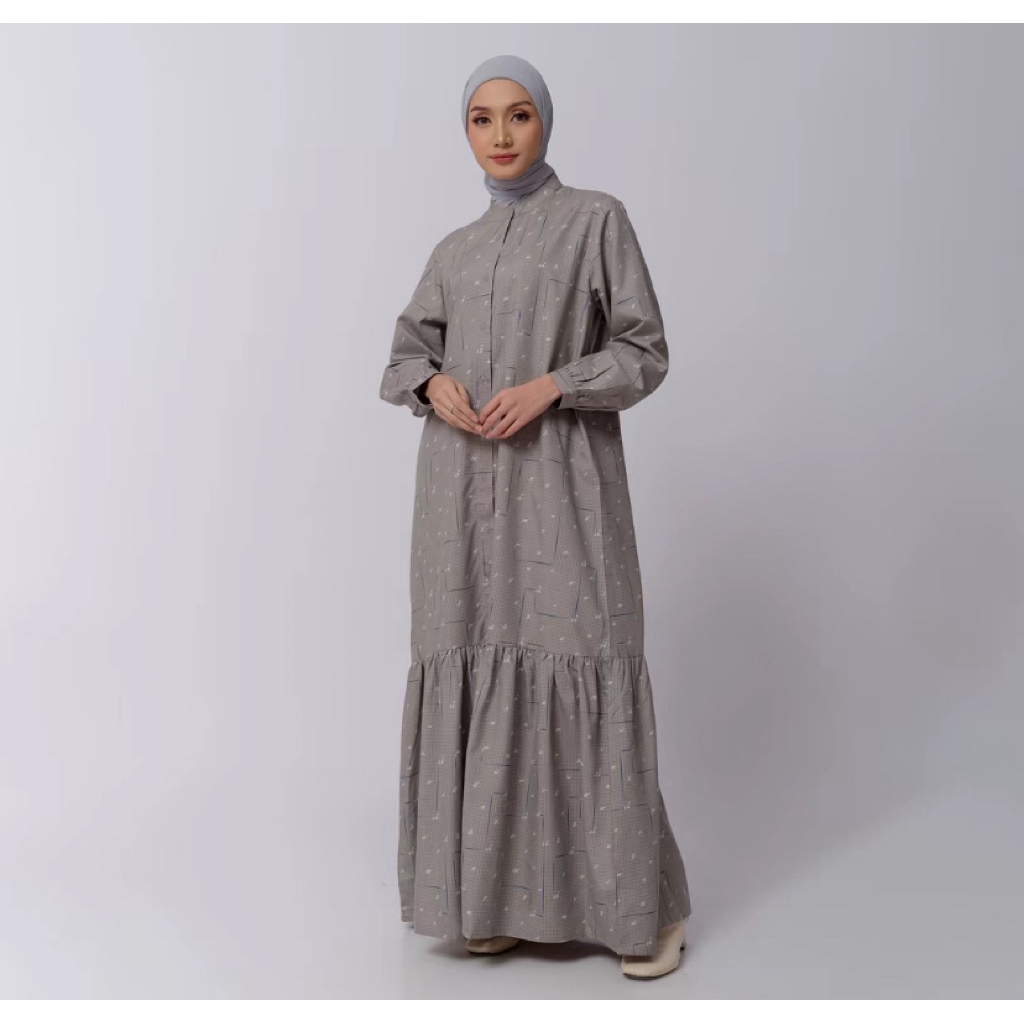 [PRELOVED] ZM Zaskia Mecca - Gania Dress  Gamis Motif Nyaman - Aksara Nusantara - Edisi  Aksara Beng