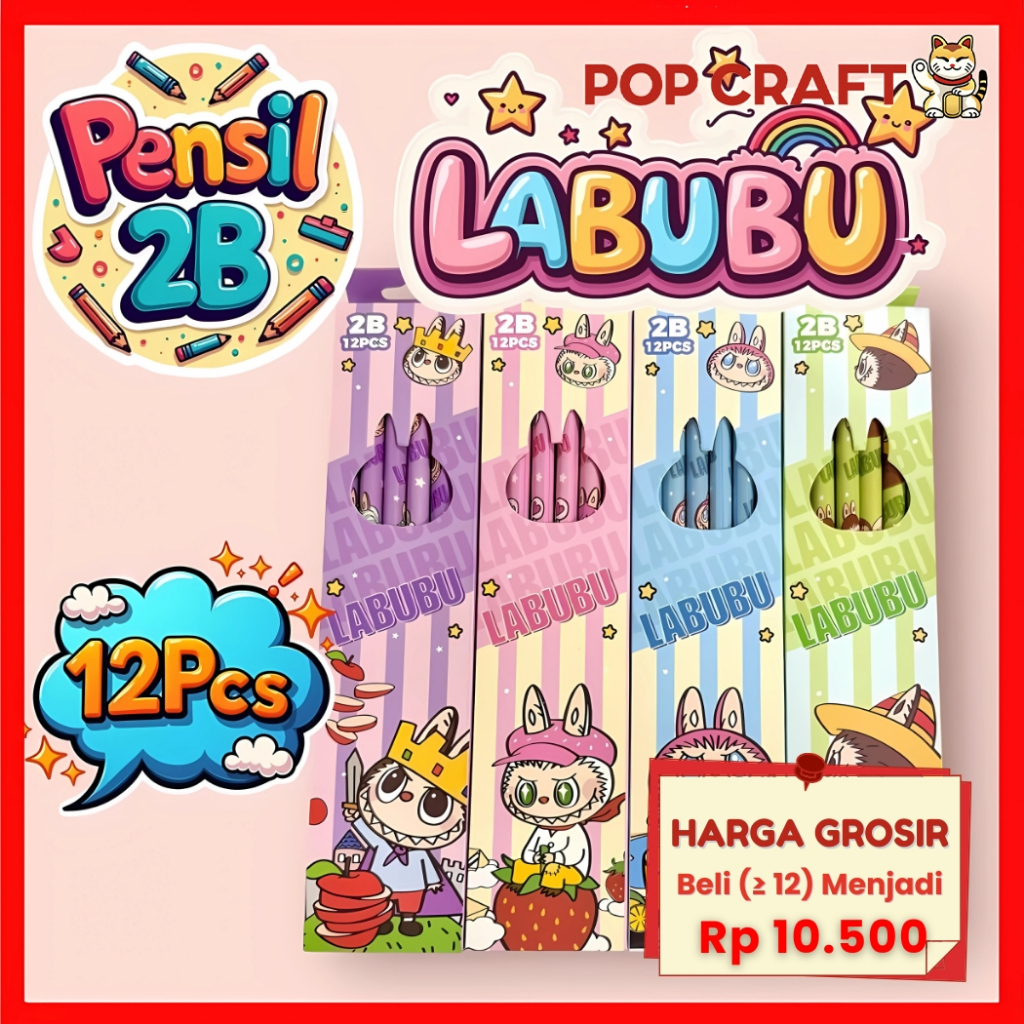 

PC 1 Set 10pcs Pensil Penghapus 2in1 Raut Box Motif Cartoon Lucu Alat Tulis Set Alat Tullis ATK AT40