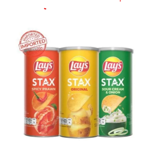 

Lay's Lays Stax Potato Chips 70 gr / Snack Keripik Kentang Aneka Varian Kaleng Kecil